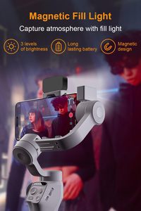 ชุด Gimbal FUNSNAP C05 สำหรับสมาร์ทโฟน 3 แกน พร้อมไฟเติมแม่เหล็ก/เซ็นเซอร์ติดตาม AI Feiyu SCORP 2 Gimbal - Product Image 2