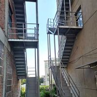 Escaliers d'évacuation industriels et commerciaux, escaliers d'urgence en métal pour immeubles de bureaux et usines