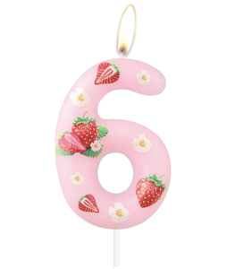 Bougie d'<span class=keywords><strong>anniversaire</strong></span> fraise rose numéro <span class=keywords><strong>9</strong></span> pour gâteau, pour filles, enfants, bébés, 9e <span class=keywords><strong>anniversaire</strong></span>, thème fraise, fraise douce - Product Image 6