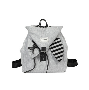 2026 Nieuwe Schattige Konijnenoren Lichtgewicht Grote Capaciteit Tas Dames <span class=keywords><strong>Laptop</strong></span> Custom Rugzak met Hoodie Ademend Sweatshirt Materiaal - Product Image 1