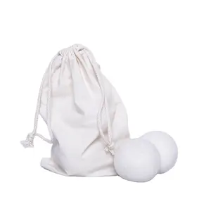 6 Pack XL 100% Pure organic Wool Dryer Ball with cotton bag packing