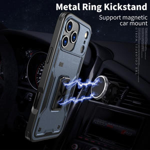 เคสป้องกัน<span class=keywords><strong>กัน</strong></span><span class=keywords><strong>กระแทก</strong></span> TPU PC เคสขาตั้งห่วงแม่เหล็กสำหรับ <span class=keywords><strong>iPhone</strong></span> 17 Pro Max 17 Air 16 15 14 12 11 <span class=keywords><strong>XR</strong></span> ปกป้องเต็มรูปแบบ - Product Image 2