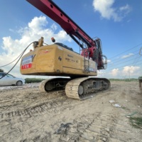 Foreuse rotative sur chenilles SANY SR155 d'occasion pour la construction de fondations et le piegeage de fondations