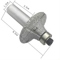 Brocas de enrutador de diamante soldadas al vacío OEM personalizables DZ, cortador tipo cono abrasivo para perfil de borde