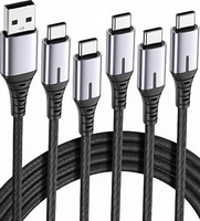 Câble de charge rapide USB-C 240W avec affichage LED, câble de données pour téléphone portable, câble de charge USB-C tressé en nylon pour iPhone 15 16 17 18 Pro Max
