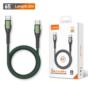 LDNIO lc102 2 mét Loại C để Loại C sạc cáp dữ liệu đồng bộ nhiều thiết bị cho điện thoại/máy tính xách tay 65W PD nhanh sạc cáp - Product Image 1