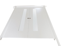 Porte intérieure plate de peinture blanche avec la surface finie d'insertion en verre pour l'appartement de villa