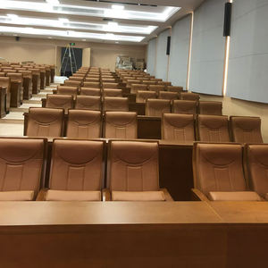 เก้าอี้หอประชุม โรงละคร ห้องบรรยาย และโบสถ์ แบบพับได้ ทันสมัย หุ้มผ้า  ตกแต่งด้วยหนังและแผ่นไม้คุณภาพสูง - Product Image 3