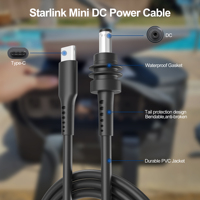 Cable de Alimentación USB-C a CC para Starlink Mini, Certificado ISO de Fábrica, Impermeable, con Protección Anti-Interferencia, Carga Rápida PD de 100W