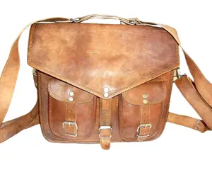 Vintage In Pelle Alla Moda Zaino Borsa