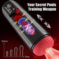 Automatischer Masturbator für Männer mit 9 Saug-, Stoß- und Rotationsmodi, Heizfunktion, Blowjob-Maschine, LCD-Display, Sexspielzeug für Männer