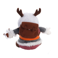 Gnome de Noël en peluche avec bois de renne, tenue d'hiver grise, poupée nain sans visage, décoration de table de Noël, cadeau de fêtes