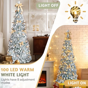 Sapin de Noël pliable de haute qualité 2026, design personnalisé, en plastique, pour décoration intérieure - Product Image 5