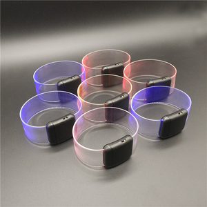 Pulseras <span class=keywords><strong>LED</strong></span> Intermitentes para Festivales, RFID, para Mujer, de Plástico+TPU, con Cambio de Color RGB, Luces de Colores, para Graduación, Ramadán, Escuela, 2 <span class=keywords><strong>LED</strong></span> - Product Image 5