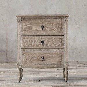 Hot Bán Pháp Tỉnh Phòng Ngủ Đồ Nội Thất Cổ Bằng Gỗ Đầu Giường Bàn Cạnh Giường Ngủ Ngực Của Ngăn Kéo - Product Image 2