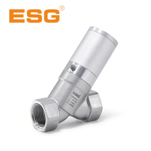 วาล์วปรับมุมแบบนิวแมติก ESG พร้อมหน้าแปลนอะลูมิเนียม 10 บาร์ สำหรับน้ำ น้ำมัน แก๊ส สารละลายเยื่อกระดาษ  แบบไหลทางเดียว - Product Image 3