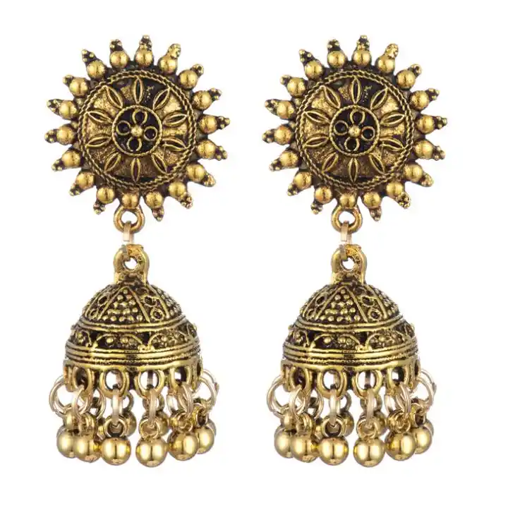THE SHOPPING MART Latest Fashion Jewellery Traditional Indian Big Size  Jhumka/Jhumki Earrings For Women and Girls