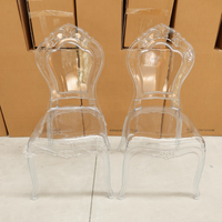 Chaise d'hôtel de mariage en plastique acrylique trône clair bon marché
