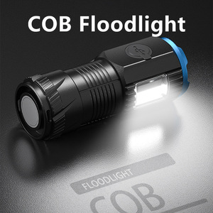 Smiling Shark Led <b>Flashlight</b> <b>Rechargeable</b> Aluminum Alloy Outdoor Camping Lighting With Dimmer Feature - Product Image 3
