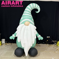 Ballon gonflable de père noël nain de couleur personnalisée pour la décoration de Noël d'affaires de magasin