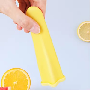 Manufactory Eco-friendly Bpa Free Reusable Easy Release Ice Pop <b>Maker</b> Silicone Popsicle Ice <b>Cream</b> Mold With Lid - Product Image 3