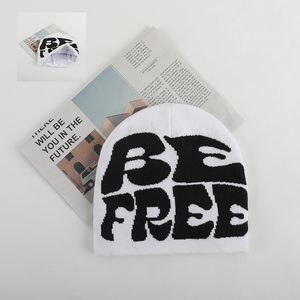 Double Sided Satin Lót Beanie Nhà Sản Xuất Y2K Skull Cap Mùa Đông <span class=keywords><strong>Hat</strong></span> Jacquard Bonnet Dệt Kim Mũ Với Lụa Lót Bên Trong - Product Image 2