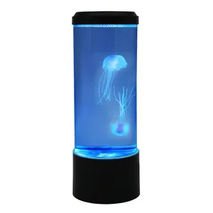 Lampe fantaisie à couleurs changeantes pour la famille, Aquarium rond électrique pour la maison, le bureau, la chambre, lampe de décoration de méduses, cadeaux pour enfants, veilleuse