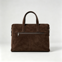 Sac à bandoulière en cuir suédé pour homme, fabriqué en usine, pour ordinateur portable, sacoche de bureau, sac de travail, sacoche pour ordinateur portable