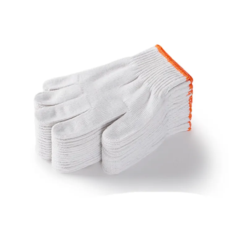 Top Quality Knitted 10 Gauge Industrial White Hand 500g Nylon Cotton Safety Glove