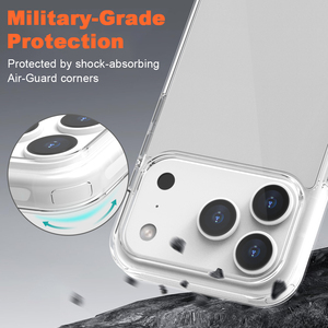 Coque de protection magnétique rigide transparente de qualité supérieure avec support, logo personnalisé Smartjoy, 1,5 mm, pour iPhone 17 Air Pro Max - Product Image 4
