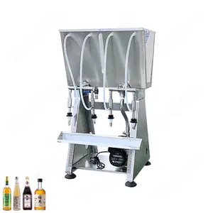 Machine de remplissage de siphon à pression négative HYSN-L semi-automatique | Équipement de distribution de bouteilles de vin de fruits linéaires