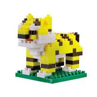 Serie de Modelos de Animales, Bloques de Construcción de Micropartículas: León/Tigre/Pinguino/Panda (Juguete de Ladrillos de Plástico ABS para Ensamblar)