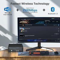 Mini PC Core I9-9880H 8C/16T 4.8GHz 64GB DDR4 2TB SSD Windows 11 Pro DP/ 4K 60Hz