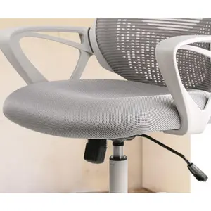 ग्रे ऑफिस चेयर एर्गोनोमिक डेस्क टास्क मेश चेयर आर्मरेस्ट के साथ स्विवेल एडजस्टेबल ऊंचाई कुर्सियां