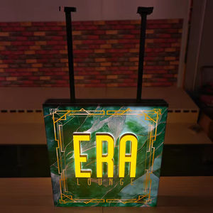 Caja <span class=keywords><strong>de</strong></span> Luz LED <span class=keywords><strong>de</strong></span> Proyección Personalizada con Doble Logotipo, Letrero Giratorio Redondo con Cuchilla Especializada para Publicidad en Tiendas - Product Image 2