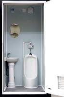 Module sanitaire préfabriqué en panneaux sandwich et structure en acier, toilettes mobiles modulaires portables pour l'extérieur, pour la construction