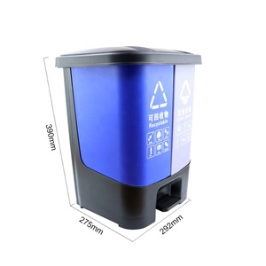 China Outdoor square Colorful 16 Gallon Garbage Foot <strong>Trash</strong> Can <strong>with</strong> <strong>Lid</strong> - Product Image 6
