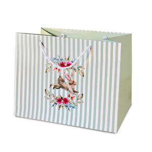 Coniglio di lusso Shopper di carta largo fondo 32cm + 22cm x 26cm - Product Image 1