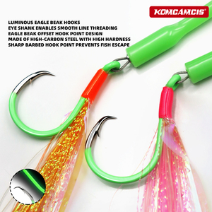 OEM Deep Drop <span class=keywords><strong>Rig</strong></span> Hochkarbon-Stahl Leuchtkreishaken Leuchthülse für Schnapper, Karpfen, Garnelen, Barsch, Forelle, Hai, Salzwasserfische - Product Image 5