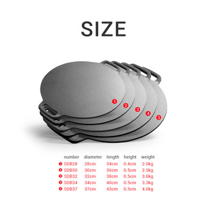 Padella Tawa in <span class=keywords><strong>Ghisa</strong></span> da 37 cm per Uso Intensivo, Grado Commerciale, Piana, Pre-Stagionata, con Doppi Manici, per Ristoranti - Product Image 3