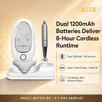 Machine à ongles professionnelle ODM Source Factory 45000 tr/min 45 dB avec écran LCD et verrouillage rotatif à une main pour grossistes