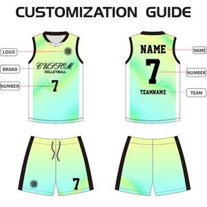 Jersey Voli Sublimasi Custom Logo Tim Sendiri Seragam Voli Pria Hitam Kaos Voli Wxmn002 - Product Image 2
