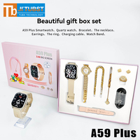 Montre connectée A59 Plus 2025 tendance, écran tactile 8-en-1, ensemble cadeau OEM en gros pour femmes, tracker d'activité pour filles