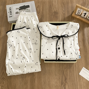 Cárdigan de lana de invierno 260 K, pijamas cálidos gruesos y bonitos, pijamas de mujer, ropa de casa - Product Image 4