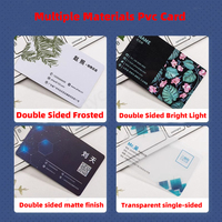 Tarjetas de Visita de PVC Transparente con Laminación Brillante, Diseño Personalizado Económico, Impresión UV, Tamaño y Diseño Personalizados