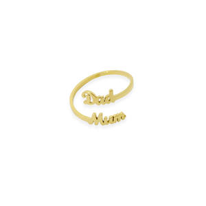 INS Hot Design High Polished Silver Plated Adjustable Stainless Steel Dad <strong>Mum</strong> <strong>Rings</strong> Custom Name Words <strong>Rings</strong> for Lover - Product Image 6