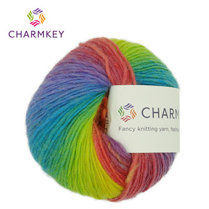 Charmkey Prix bas Fil de <span class=keywords><strong>laine</strong></span> de cachemire feutré naturel pur 100% teint en gros en Chine pour le crochet - Product Image 4