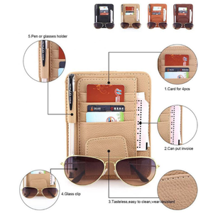 ที่เก็บแว่นตาในรถยนต์แบบหนีบ ที่แขวนบัตร หนัง PU <span class=keywords><strong>กระเป๋า</strong></span><span class=keywords><strong>สตางค์</strong></span>ผู้ชาย กล่องเก็บของ แว่นกันแดด - Product Image 6