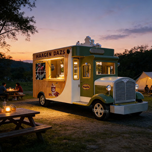 Chariot à glaces, camion de mariage, bar à bière mobile, remorque à café, remorque bar mobile - Product Image 3