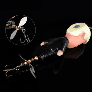 WildTrek <span class=keywords><strong>Esca</strong></span> Artificiale Morbida Galleggiante 13cm 20g con Elica e Amo Triplo <span class=keywords><strong>per</strong></span> Pesci d'Acqua Salata e Lucci - Product Image 1